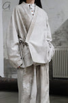 Aviva Jifei Xue staining short kimono jacket SS23-KJS-FS